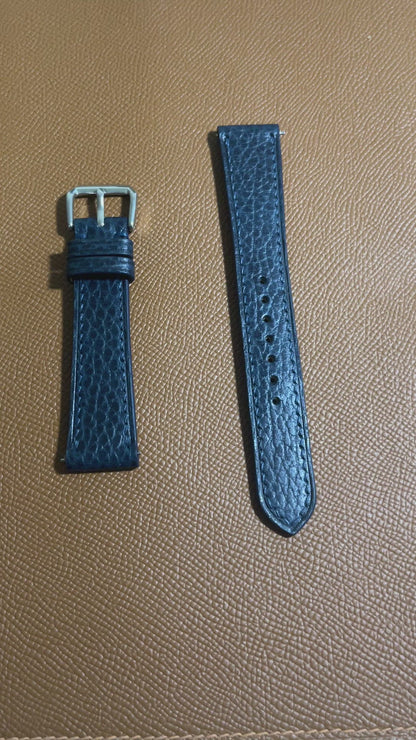 Dollaro Leather Watch Strap - Navy