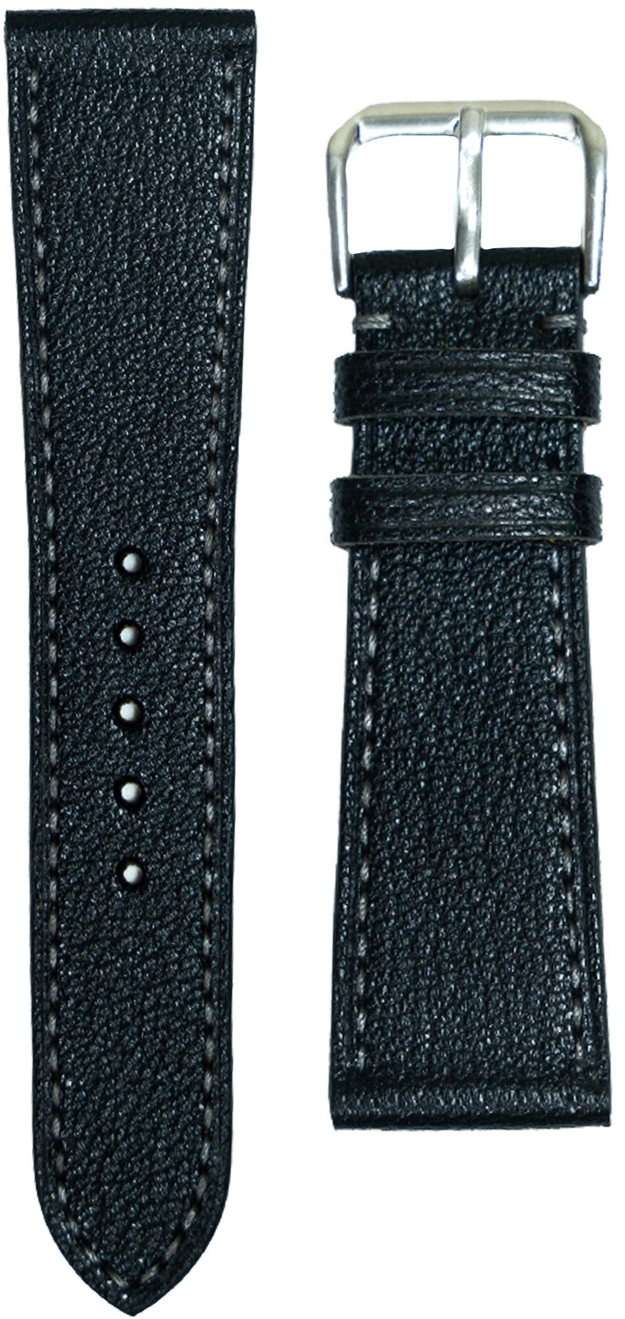 Alran Black Leather Strap, Goat Black Leather Strap Watch, high quality Leather Strap Band 16mm 18mm 19mm 20mm 21mm