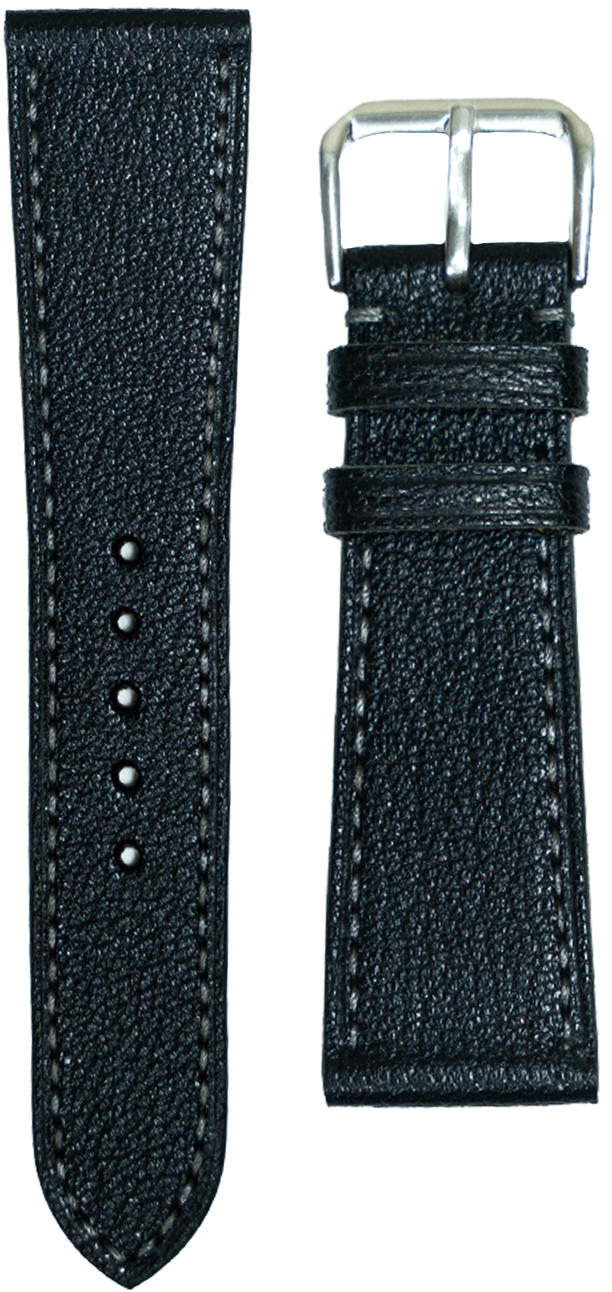 alran goat leather watch strap - black