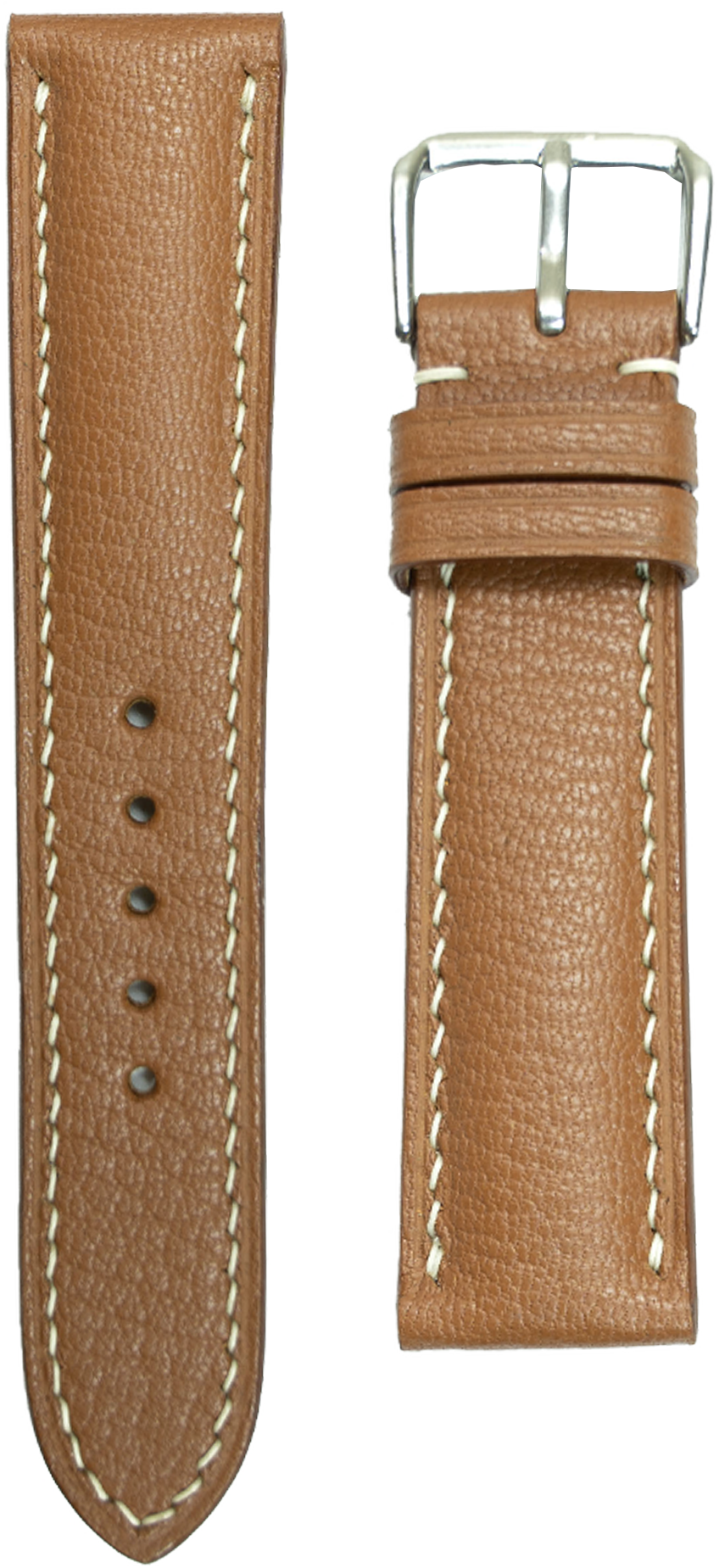 alran goat leather watch strap - brown