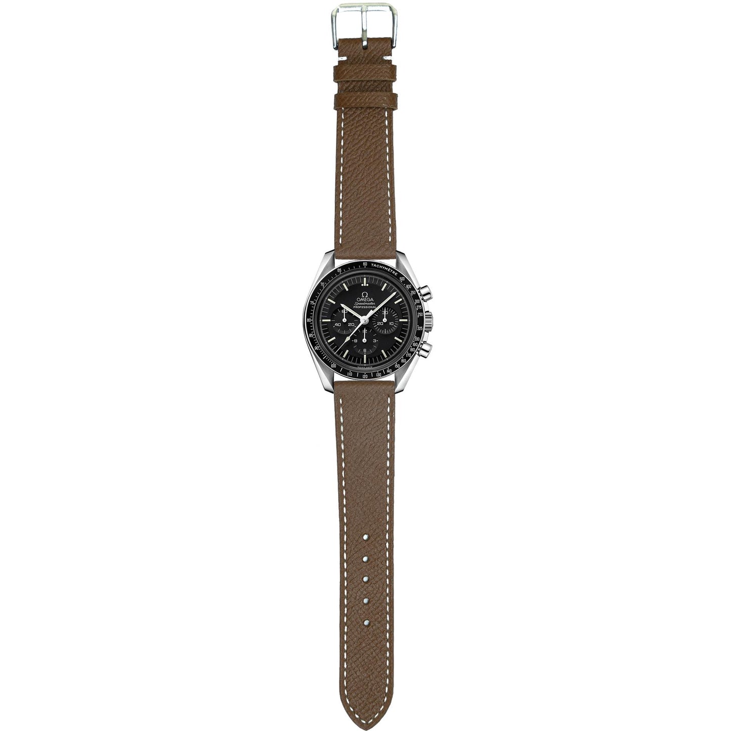 Epsom Leather Watch Strap - Brown