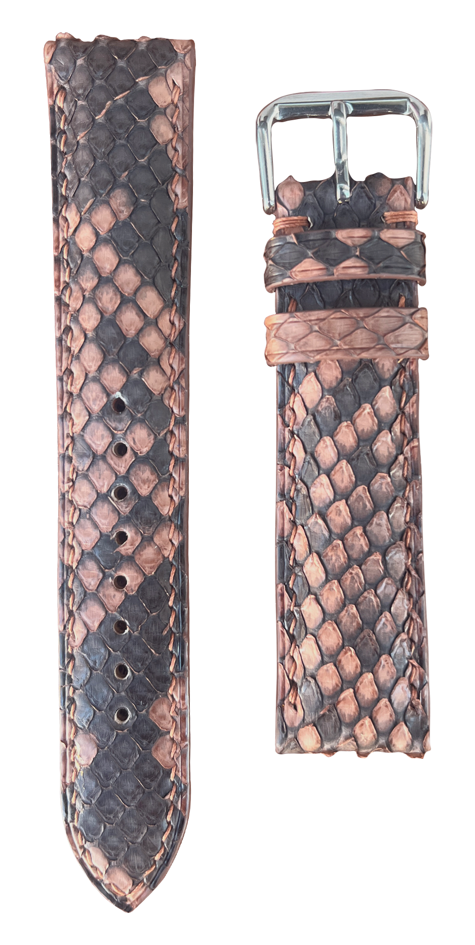 Full Grain Snakeskin Leather - Copper