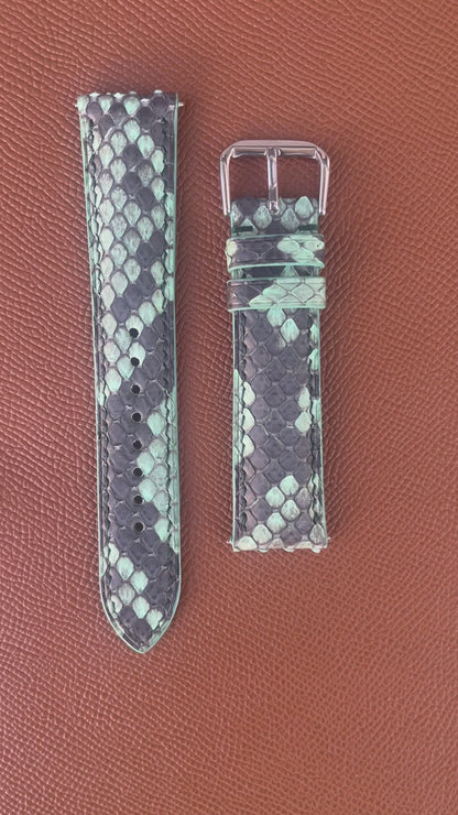 Snake Skin Watch Strap - Green