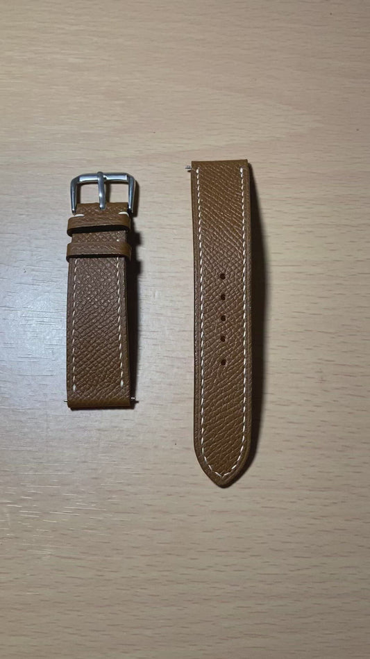 Epsom Leather Watch Strap - Brown