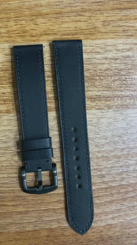 Swift Leather Watch Strap - Black