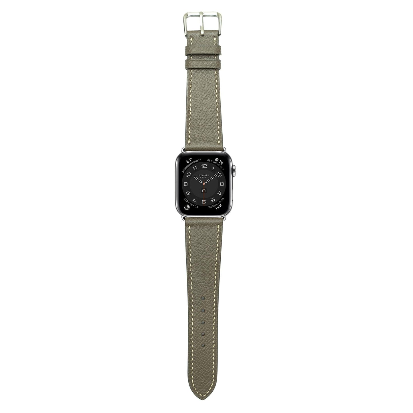 Epsom Leather Watch Strap - Gray