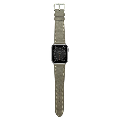 Epsom Leather Watch Strap - Gray