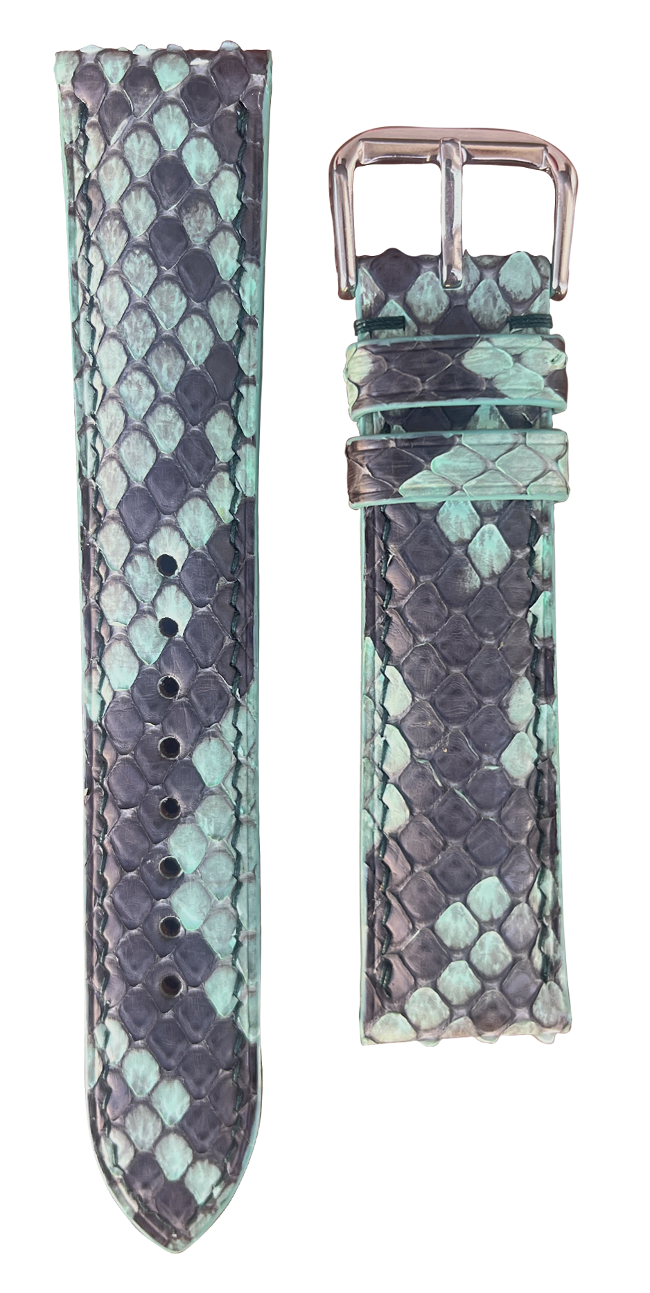 Snake Skin Watch Strap - Green