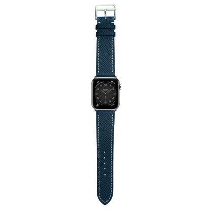 Epsom Leather Watch Strap - Navy