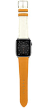 Load image into Gallery viewer, Swift Leather Watch Strap - Orange/White
