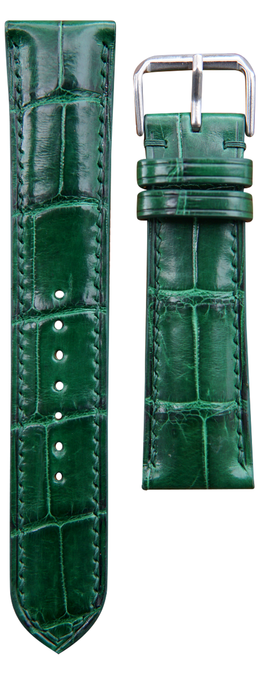Crocodile Leather Watch Strap - Green