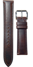 将图片加载到图库查看器，Badalassi Wax Leather Watch Strap - Dark Brown
