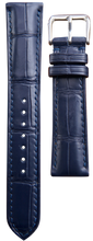 将图片加载到图库查看器，Crocodile Leather Watch Strap - Dark Blue
