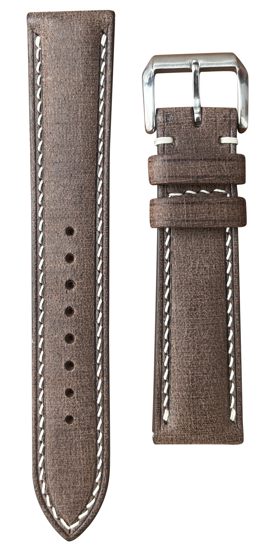 Babele Linen Leather Watch Strap T-Moro – VGreen - Main Image