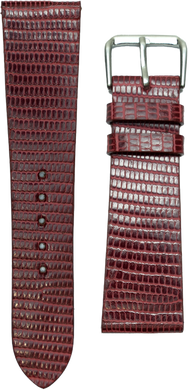 Lizard Leather Watch Strap - Red