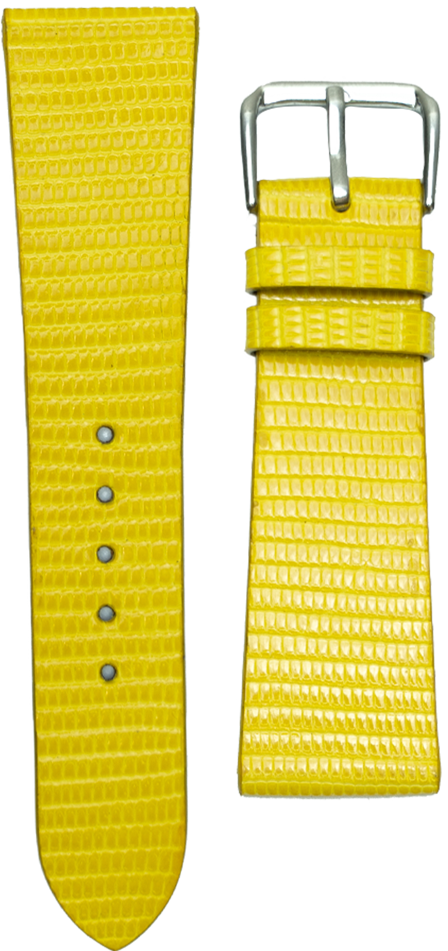 Lizard Leather Watch Strap - Yellow